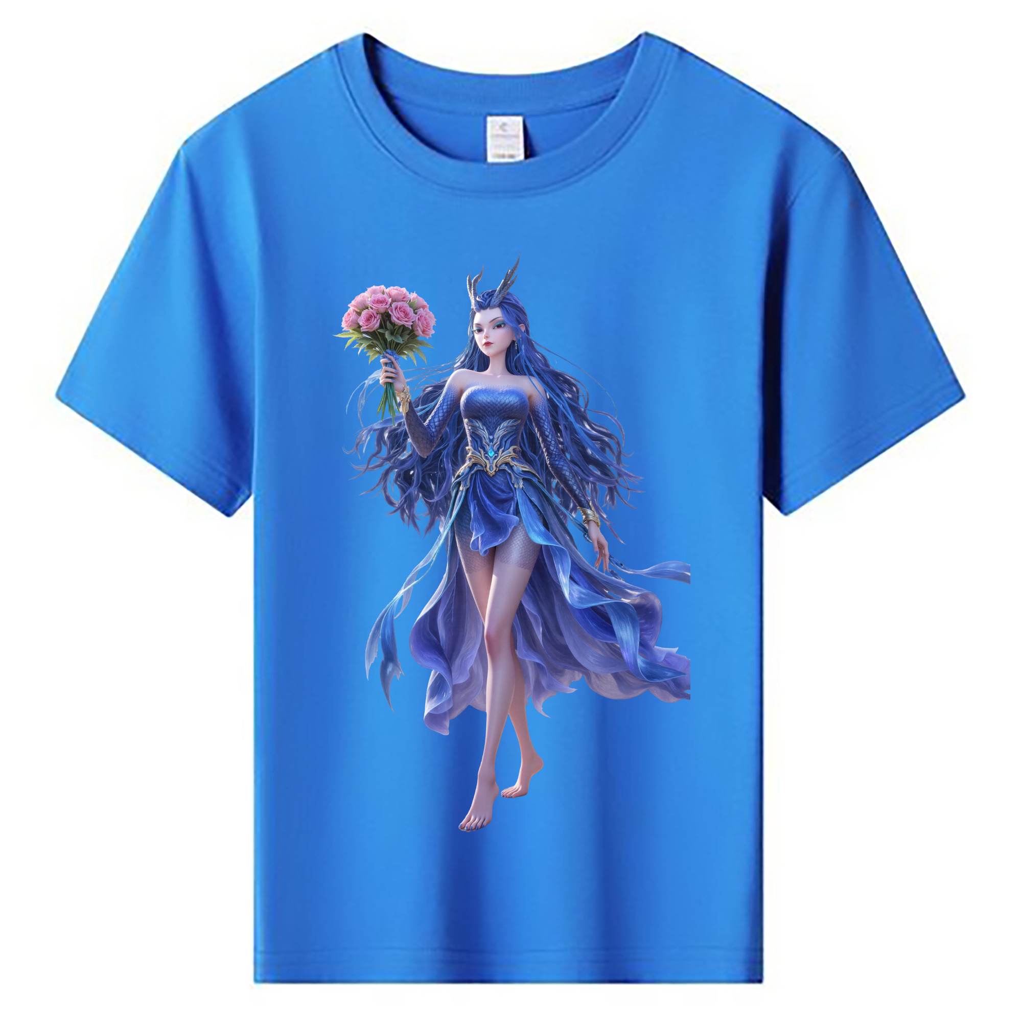 （画像用） Ne Zha 2 ナタ 魔童の大暴れ 綿100％キッズTシャツ（フロントプリント）